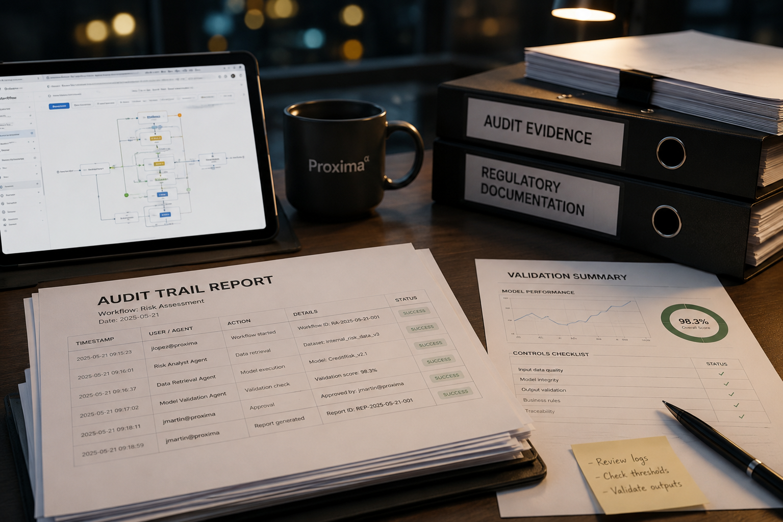 Audit evidence and validation workflow